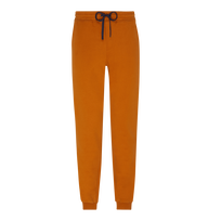Men Jogger Cotton Pants Solid Caramel front view