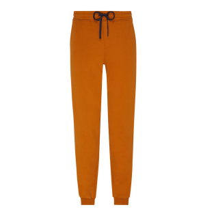 Men Jogger Cotton Pants Solid Caramel front view