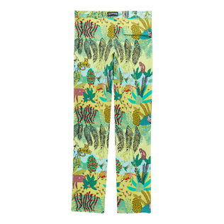 Pantalón de lino con estampado Jungle Rousseau para hombre Jengibre vista trasera