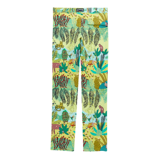 Men Others Printed - Men Printed Linen Pants Jungle Rousseau, Ginger back view