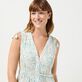 Women Maxi Dress Hidden Fishes - Vilebrequin x Poupette St Barth White details view 1