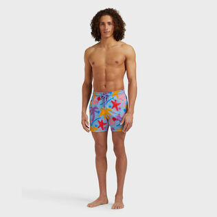 Men Stretch Short Swim Shorts Spray Paint - VBQ x Palm Angels Blue smoke 正面穿戴视图
