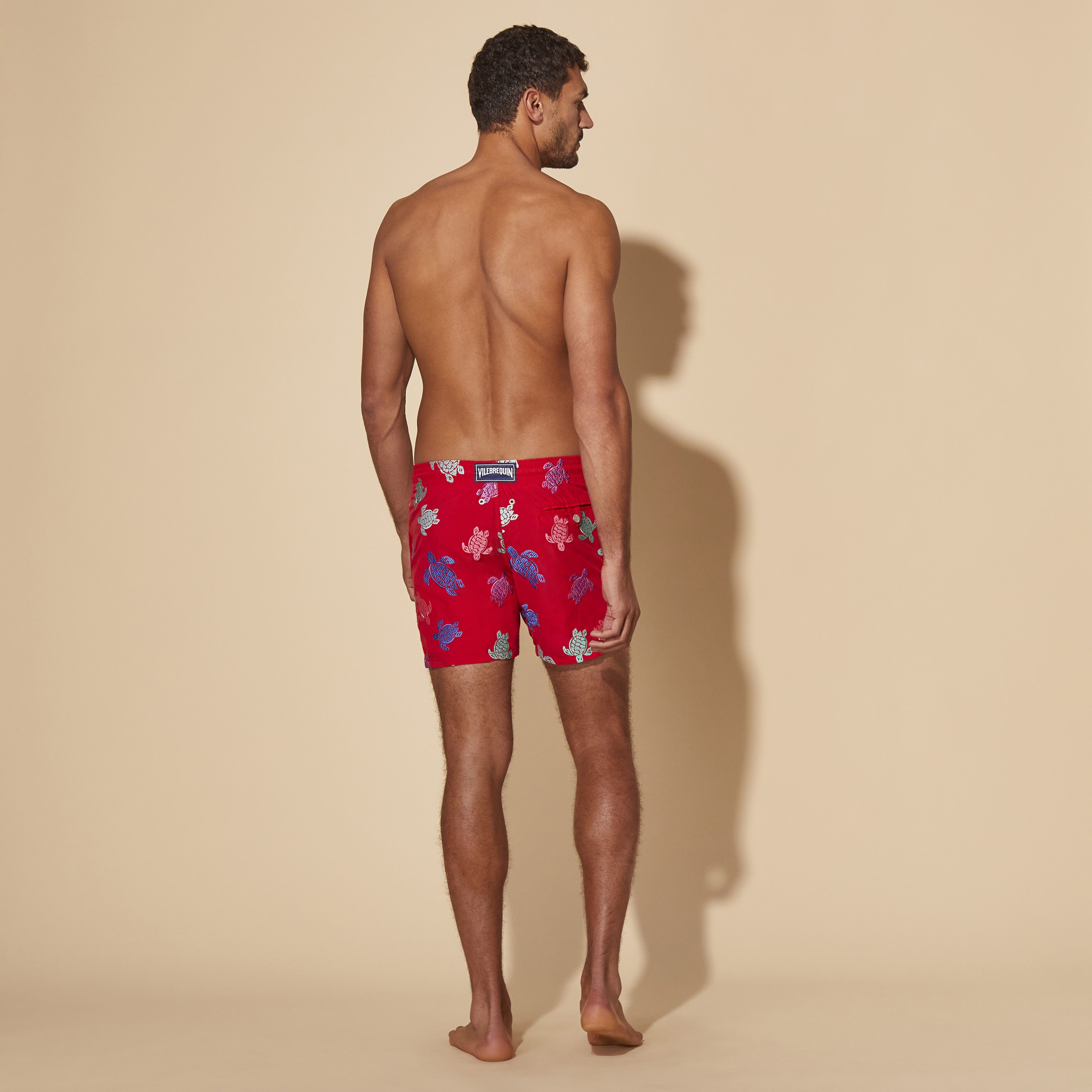 Maillot de bain homme brod Tortue Multicolore