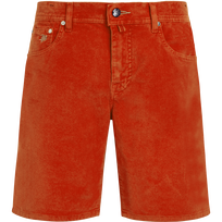 Bermudas de pana con cinco bolsillos para hombre Tomato vista frontal