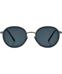 White Tulipwood Sonnenbrille für Damen und Herren – VBQ x Shelter Schwarz Vorderansicht