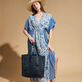 Caftan long femme Iris Lace- Vilebrequin x Poupette St Barth Azur vue de détail 1