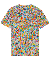 T-shirt en coton organique homme Animals - Vilebrequin x Okuda San Miguel Multicolore vue de face