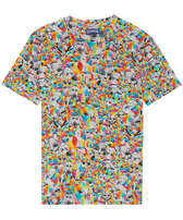 Camiseta de algodón orgánico con estampado Animals para hombre - Vilebrequin x Okuda San Miguel Multicolores vista frontal