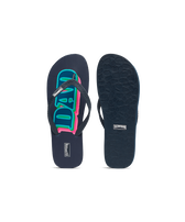 Dad and Son Flip-Flops für Herren Marineblau Vorderansicht