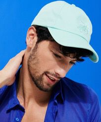 Unisex Cap Solid Glacier front worn view