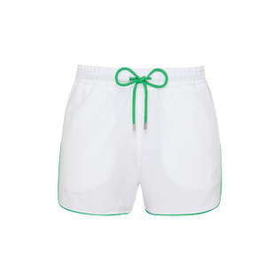 Men Organic Cotton Bermuda Shorts VBQ Line White front view