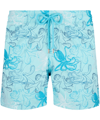Octopussy Badeshorts mit Stickerei für Herren – Limitierte Serie Lagune Vorderansicht