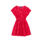Girls Terry Dress Turtles Jacquard Gooseberry red 正面图