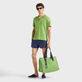 Men Linen Swim Short Solid Look  front view