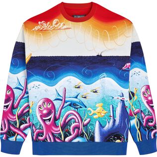 Men Cotton Sweatshirt Mareviva - Vilebrequin x Kenny Scharf Multicolor front view