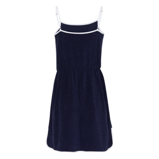 女士 VBQ 花纹毛圈布背心裙 Navy 后视图