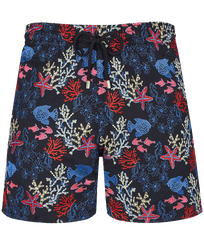 Men Swim Shorts Embroidered Fond Marins - Limited Edition Black front view