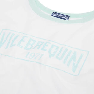 Boys Organic Cotton T-shirt Bicolor Logo Blue note details view 4