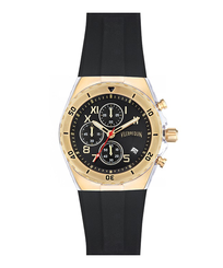 Montre vilebrequin chrono golden Noir vue de face