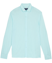 Chemise en tencel homme unie Thalassa vue de face