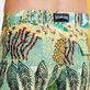 Men Printed Linen Pants Jungle Rousseau Ginger details view 3