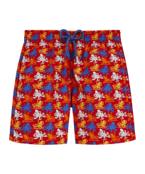 男童 Micro Poulpes 游泳短裤 Poppy red 正面图