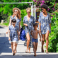 Girl Mini Dress Hidden Fishes - Vilebrequin x Poupette St Barth Purple blue details view 2
