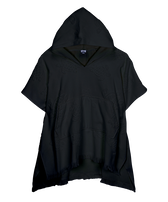Terry Poncho Black front view