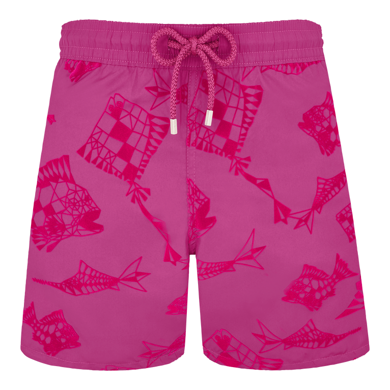 Men Swim Shorts Ultra-light And Packable Vatel - Swimming Trunk - Mahina - Red - Size XXXL - Vilebrequin