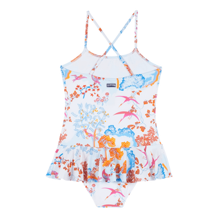 女童 Peaceful Trees 连体泳衣 White 后视图