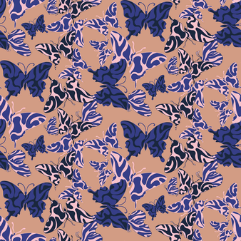 Disco Butterfly Pareo aus Baumwolle Blush drucken