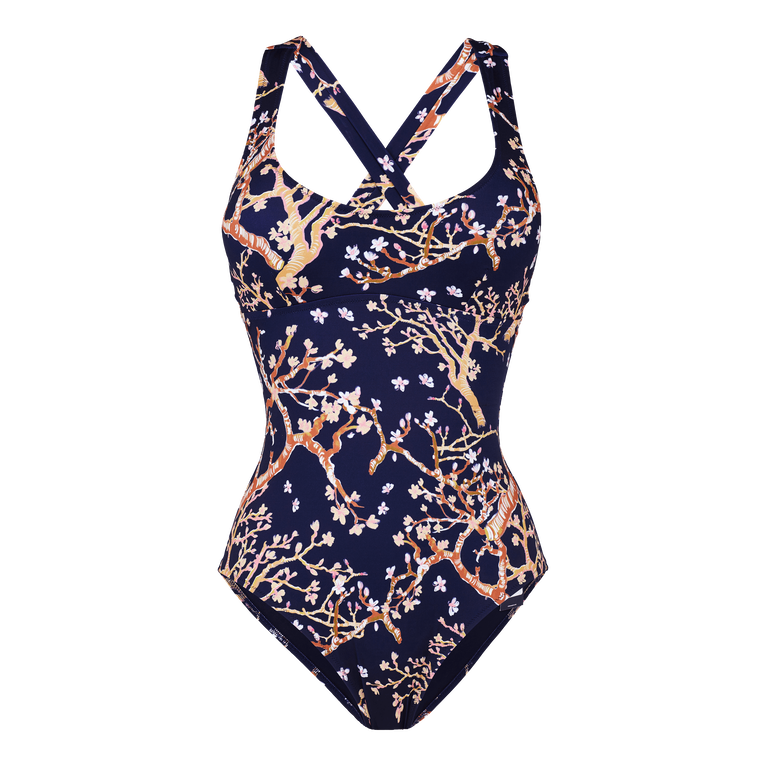 Women One-piece Swimsuit Sweet Blossom - Lya - Blue - Size M - Vilebrequin
