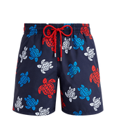 Tortues Multicolores Badeshorts für Herren Marineblau Vorderansicht