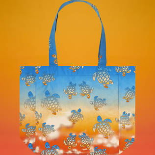 Bolso tote unisex con estampado Ronde des Tortues Sunset de Vilebrequin x The Beach Boys Multicolores vista trasera