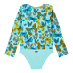 Bañador de una sola pieza con protección solar y estampado Butterflies para niña Laguna vista trasera