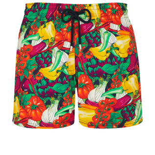 Pantaloncini mare uomo elasticizzati Marché Provencal Blu marine vista frontale