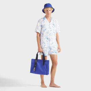 Bañador elástico con estampado Medusa and Shells para hombre Blanco detalles vista 1