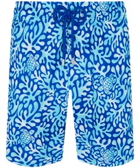 Maillot de bain ultra-léger et pliable homme long Turtles Splash Bleu de mer vue de face