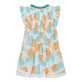 女童 Iridescent Flowers of Joy 超长款连衣裙 - Vilebrequin x Poupette St Barth 合作款 Terracotta 后视图