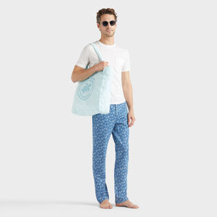 Men Denim Elastic Waist Pants Micro Turtles Bleach denim w4 details view 1