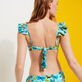Donna Ferretto Stampato - Top bikini donna all'americana Butterflies, Laguna dettagli vista 1