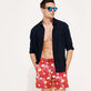 Men Ultra-light and packable Swim Trunks Neo Medusa Burgundy details view 4