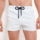 Men Others Solid - Men Swim Trunks Short and Fitted Stretch Solid, Glacier back worn view