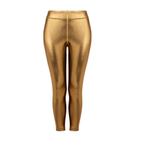 Leggings de baño en tejido metalizado con protección solar para mujer Oro vista frontal