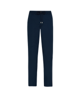 男士纯色松紧裤腰牛仔裤 Navy 正面图