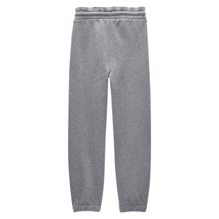 Girls Cotton Jogger Pants Solid Heather anthracite back view