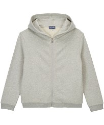 男童正面拉链背部海龟印花运动衫 Heather grey 正面图