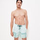 Men Classic Printed - Men Swim Trunks Bandana - Vilebrequin x BAPE® BLACK, Mint front worn view