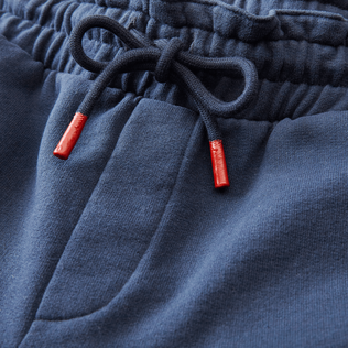Pantalones cortos de algodón de color liso para niña Azul marino detalles vista 1