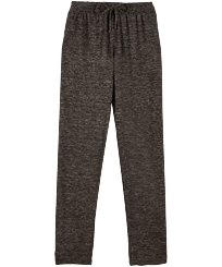 Unisex Linen Pants Solid Heather anthracite front view
